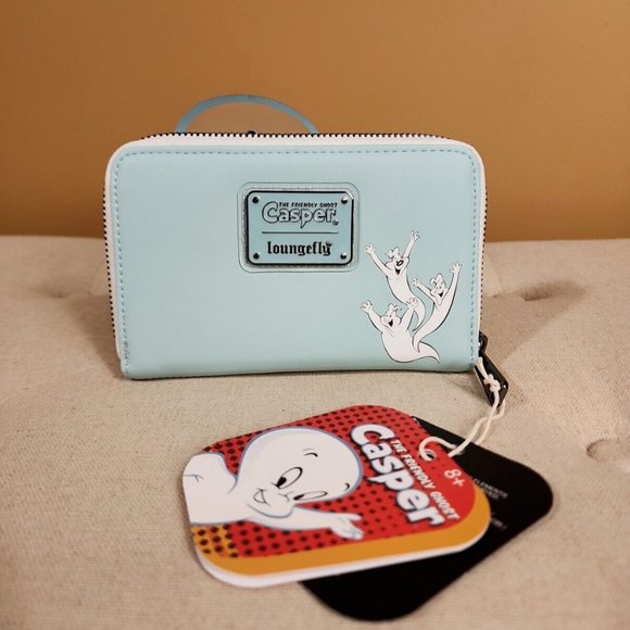 Loungefly Casper The Friendly Ghost Let's Be Friends GID Zip Around Wallet NEW - Picture 5 of 14